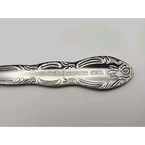 8 Wesley Forge WLF2 Place Oval Soup Spoon Stainless Steel Floral Art Deco 7 1/8" - Picture 4 of 10